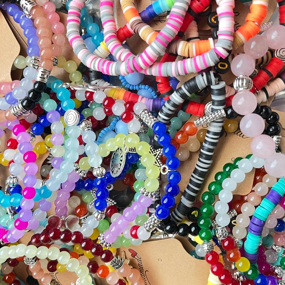 BIG BRACELET SALE 🖤 | Handmade Jewelry | Stretchy Bracelets | Bracelet Stack